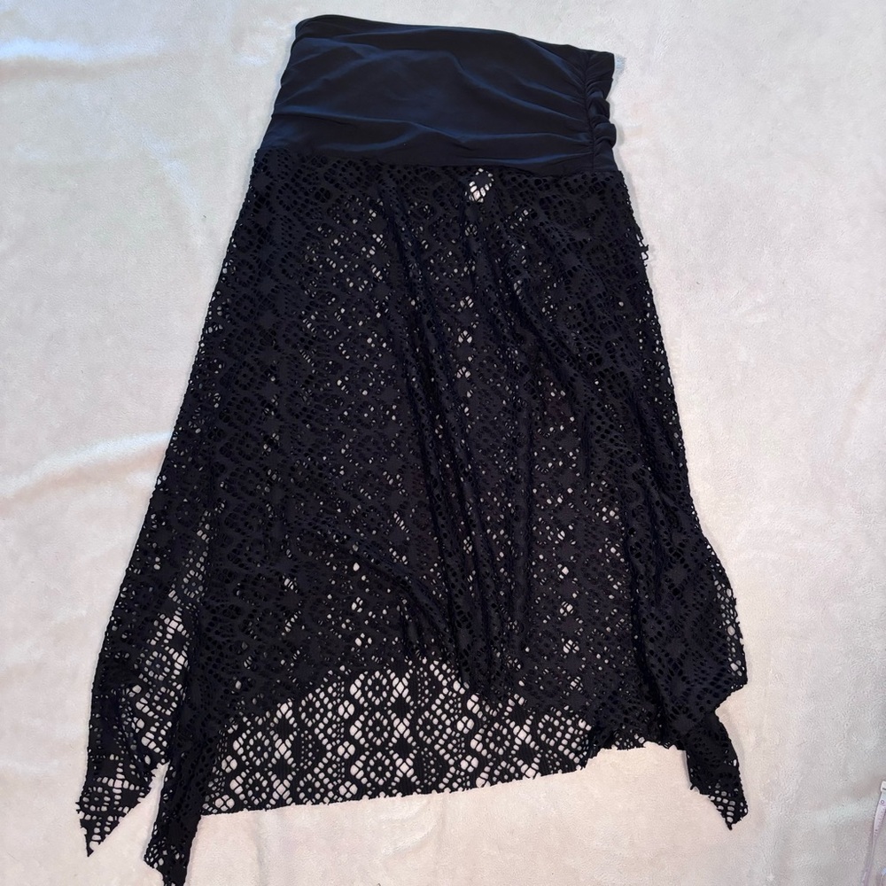 vintage stylus black swimwear fabric skirt
